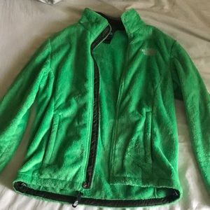Green north face jacket, medium
